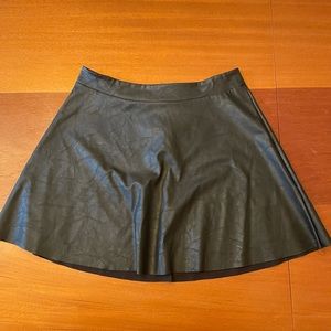 Black Mini Leather Skirt